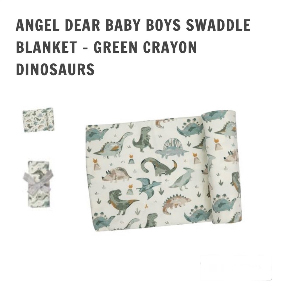Angel Dear Swaddle Green Crayon Dinosaur